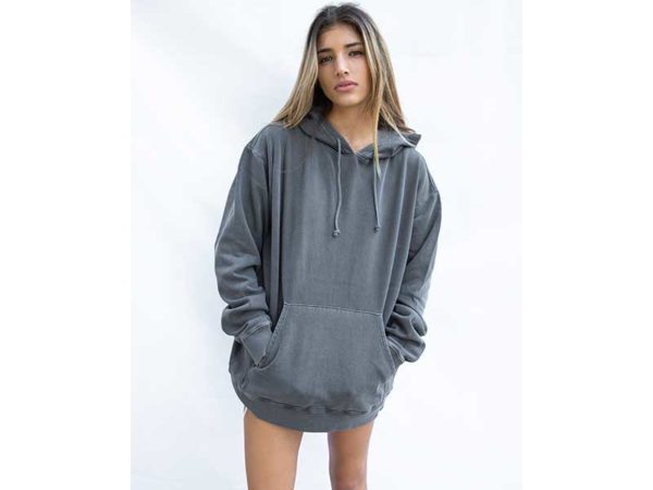 Fleece Hoodie (UNISEX)<br />Pigment Dyed